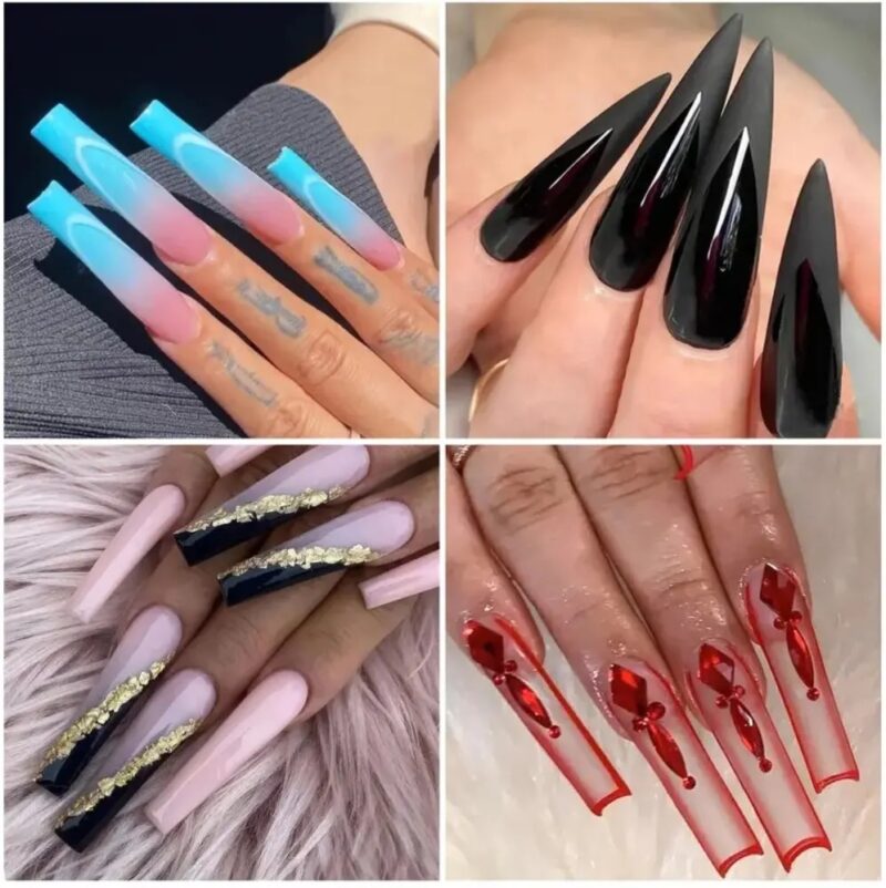 Extra Long Curve Nail Tips Clear Nail Tips For Gel Acrylic 240Pcs - Image 2