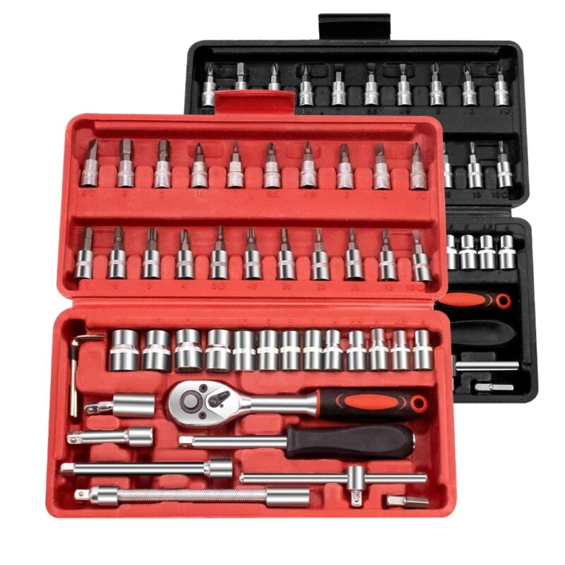 Car Repairing tool 46pcs 1/4 Ratchet Wrench Set Combination - Image 2